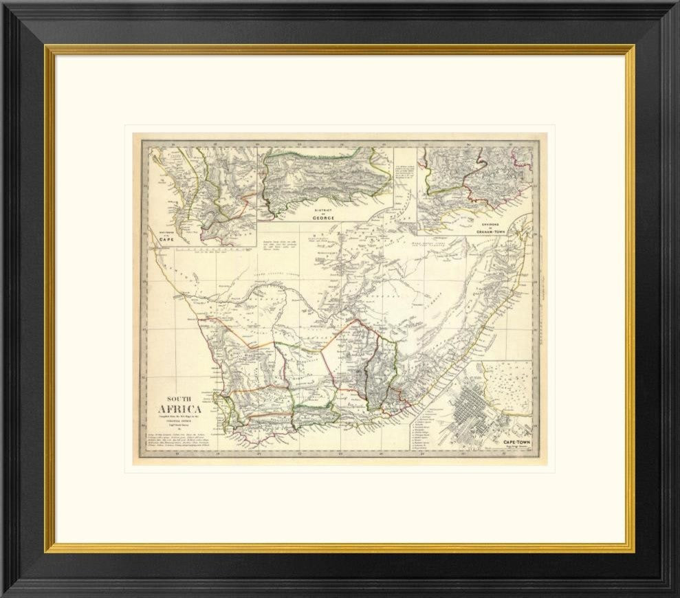 "South Africa, 1834"  by Society for the Diffusion of Useful Knowledge, 26x23"