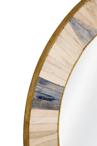 Keena Wall Mirror - Gold /White /Blue Bone