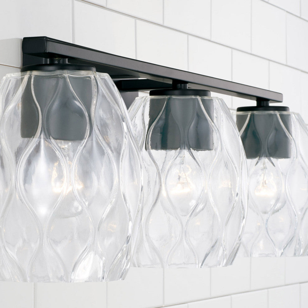 Capital Lighting 145331-525 Lucas 3 Light 24"W Bathroom Vanity - Matte Black