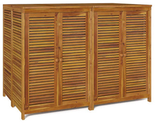 vidaXL Patio Storage Box Outdoor Lockable Storage Tool Chest Solid Wood Acacia