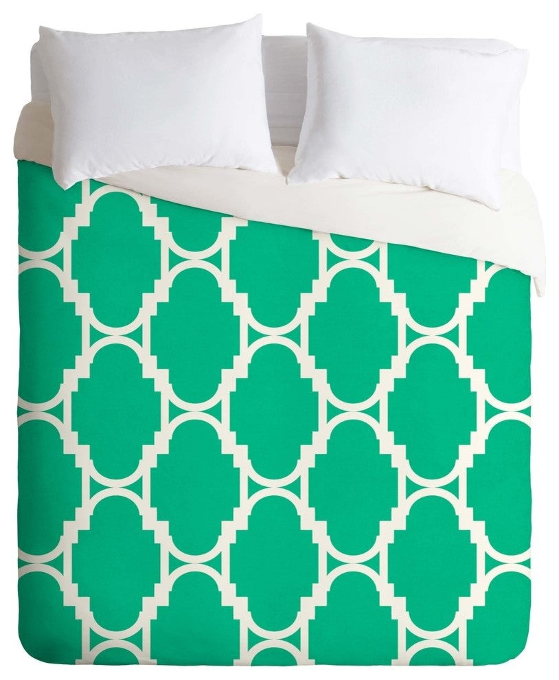 Deny Designs Rebecca Allen Pillow Talk Turquoise Duvet Cover - Lightweight