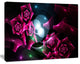 Pink Bouquet of Beautiful Roses, Oversized Abstract Canvas Art Print, 60x40