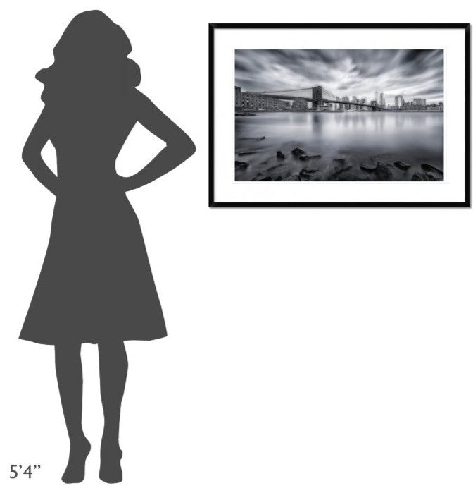 "Brooklyn Bridge" Framed Digital Print by Javier De La, 38"x26"