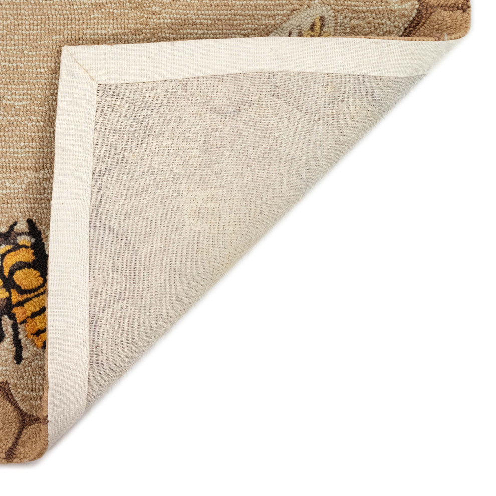 Frontporch Honeycomb Bee Indoor/Outdoor Rug Natural, Natural, 3'6"x5'6'