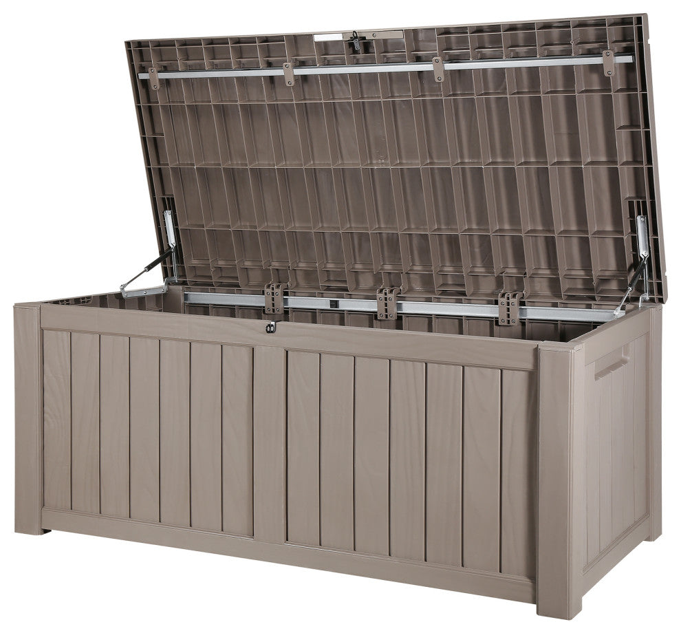 VEVOR Deck Box Indoor Outdoor Storage Box 120 Gallon Resin for Cushions Toys