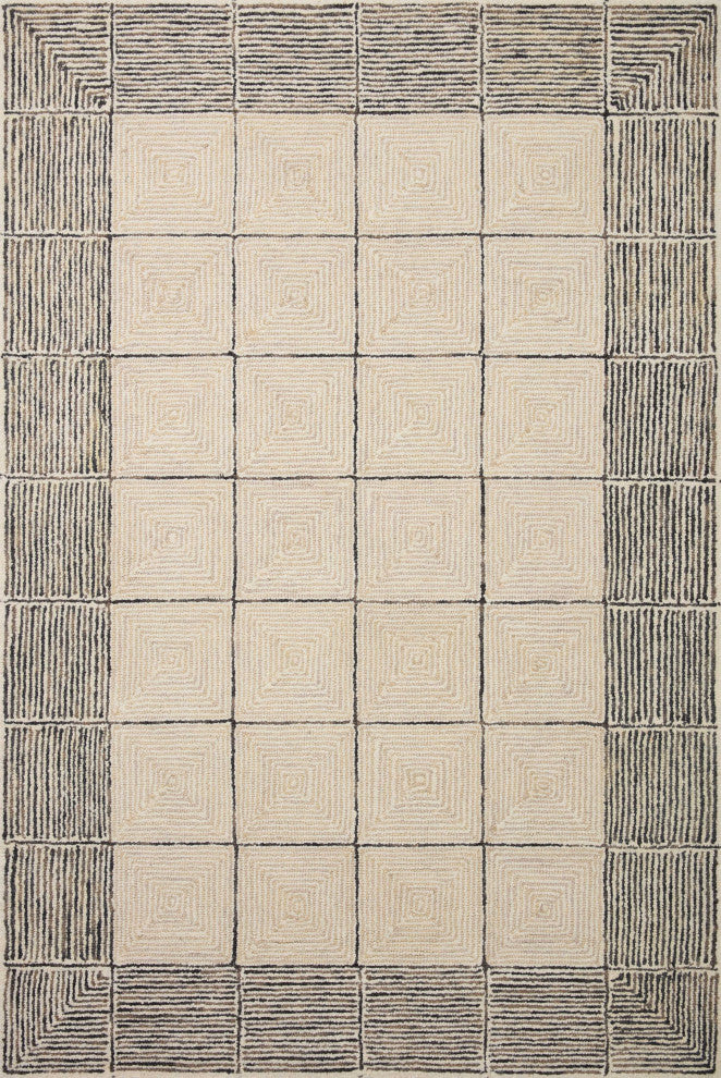 Chris Loves Julia x Loloi Francis Cream / Black 9'-3" x 13' Area Rug