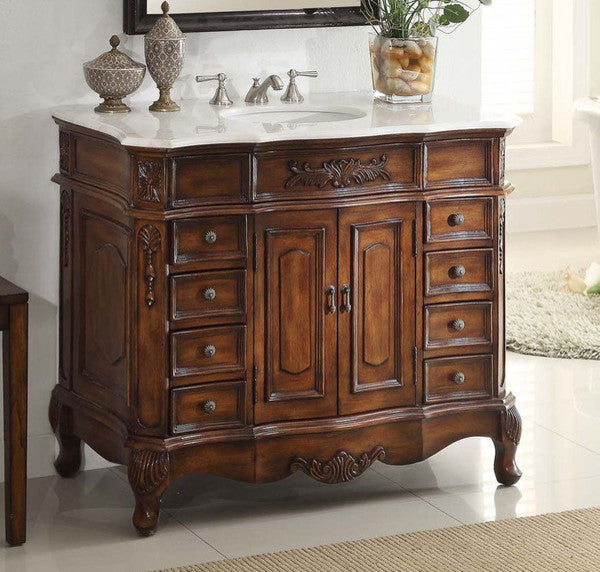 42" Old Fashioned Look Morton Bathroom Sink Vanity Model