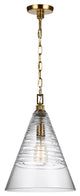 Generation Lighting 1-Light Pendant, Burnished Brass