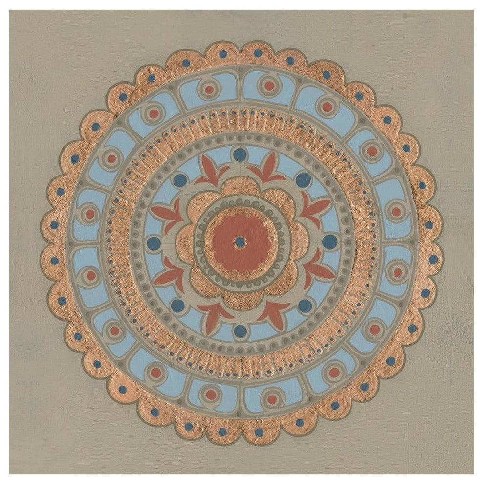 "Copper Mandala II" Digital Paper Print by Kathrine Lovell, 26"x26"