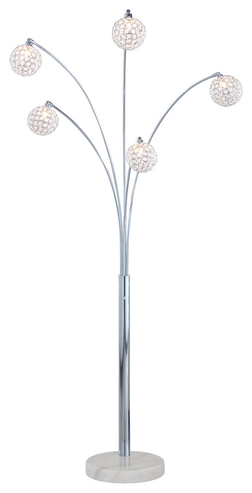 Manhattan Handcrafted Crystal Arched Floor Lamp