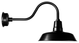 16" Vintage LED Sconce Light With Contemporary Arm, Matte Black