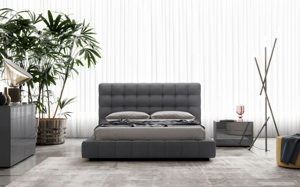 Grafton Bed Carbon Gray Fabric / King