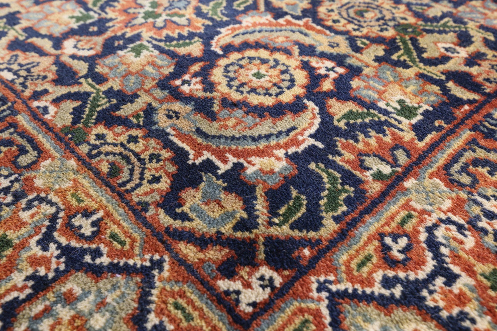 2' 5" X 12' 1" Runner Persian Hill Herati Hand Knotted Wool Rug - Q7157