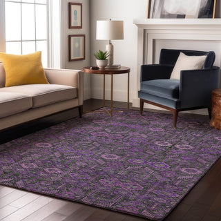 Premium Machine Washable Mayfield AMF574 Purple 8' x 10' Rug
