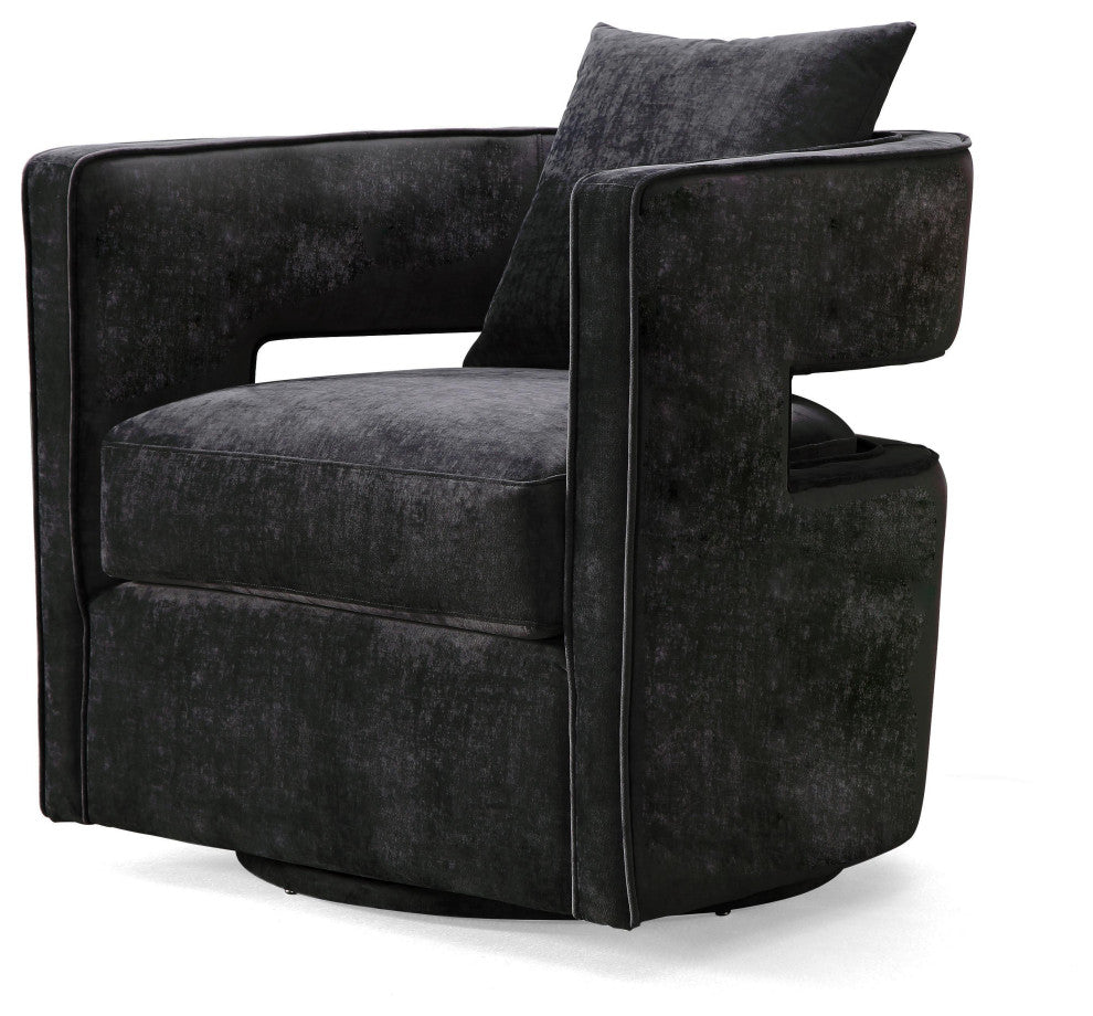 Kennedy Black Swivel Chair - Black