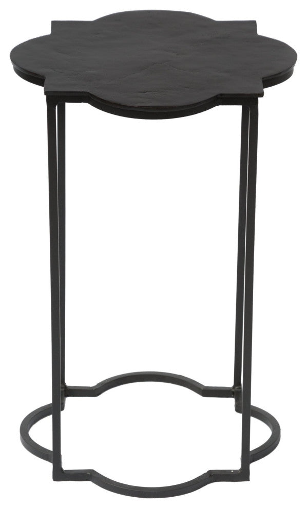 Sofa Side Table, Aluminum, Metal, Black, White, Lounge Cafe Lobby Hospitality