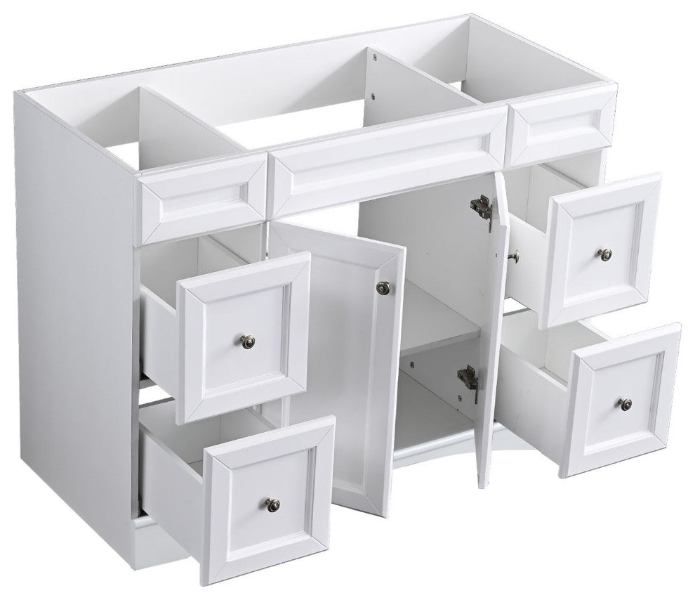 47 Inch Wood Freestanding Bathroom Vanity Base with Drawers