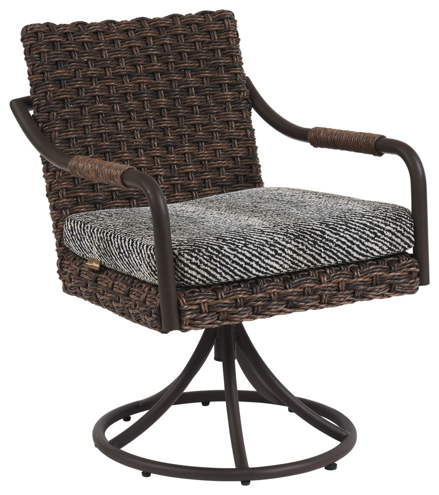 Swivel Rocker Dining Chair Brown