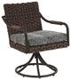 Swivel Rocker Dining Chair Brown
