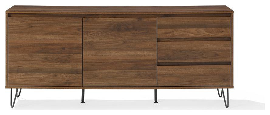 Teagan Record Storage Sideboard Brown Oak