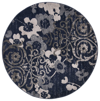 Safavieh Adirondack Adr114N Moroccan Rug, Navy/Silver, 3'0"x5'0"