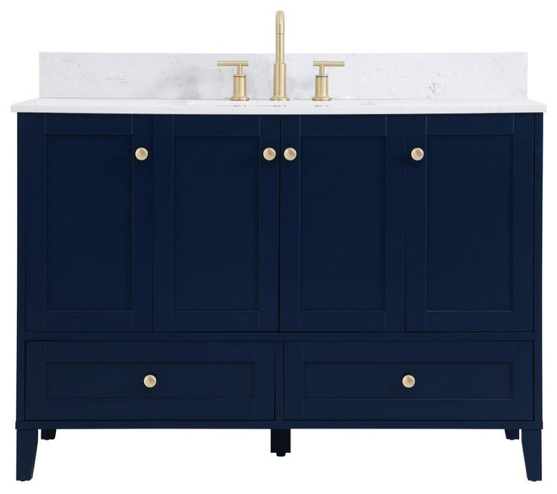Elegant Decor Sommerville Bathroom Vanity Blue