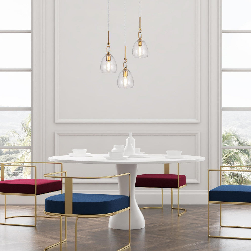LNC 1-Light Polished Gold Modern/Contemporary Mini Kitchen Island Light