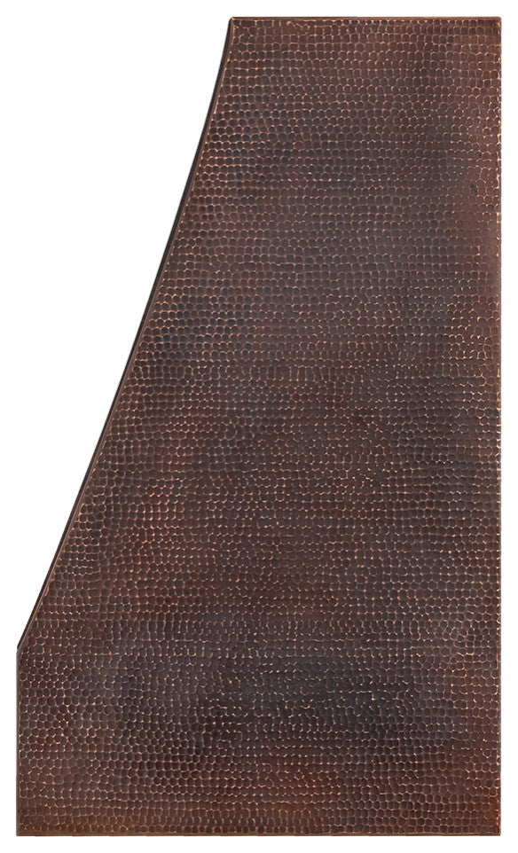 48" 1250 CFM Hammered Copper Wall Mounted Tucson Range Hood With Slim Baffle