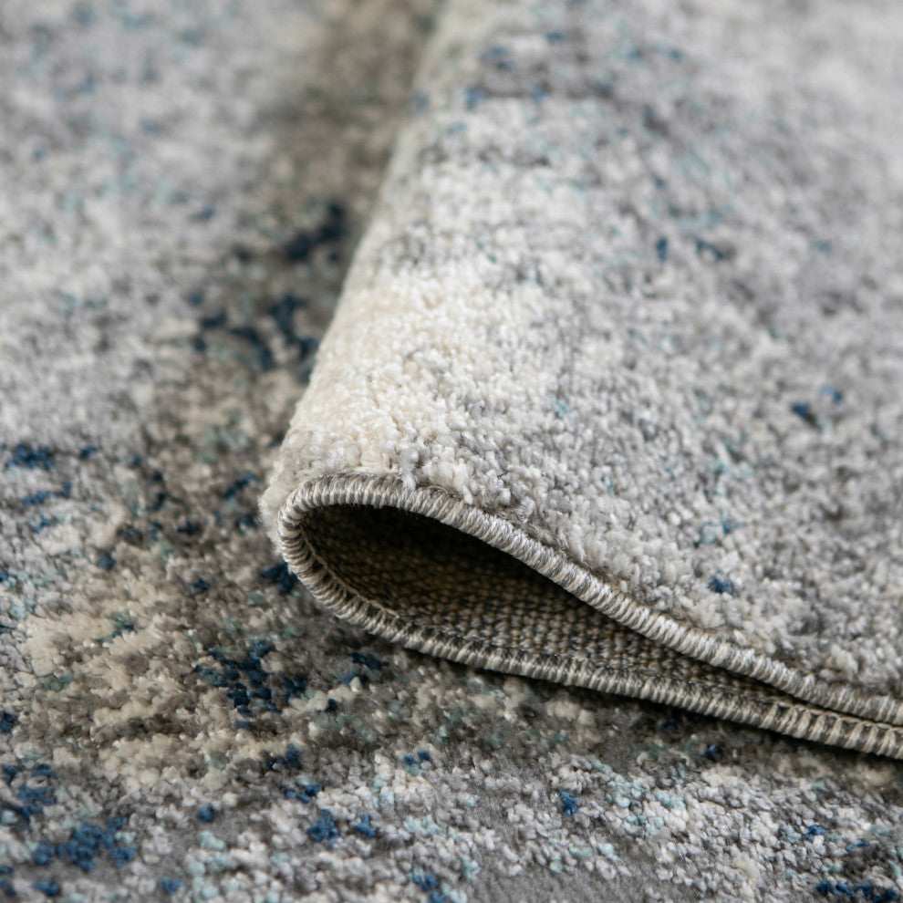 Yasmin Acy Area Rug, Blue, 9' x 13', Abstract