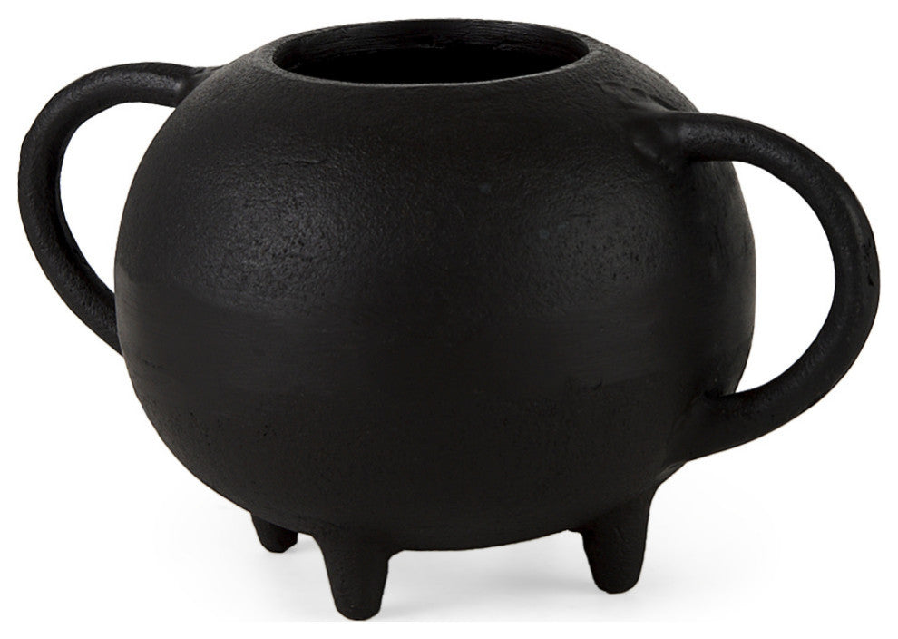 Cyrus 8.7Lx4.7Wx8.3H Black Spherical Vase Decorative Object