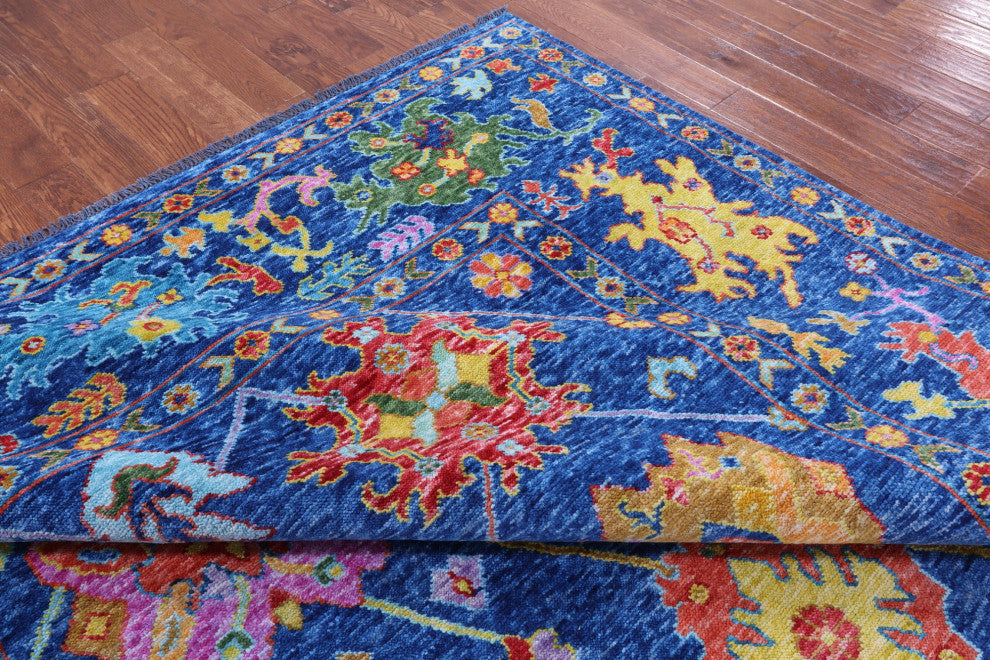 9' 3" X 11' 11" Turkish Oushak Hand-Knotted Wool Rug - Q14821