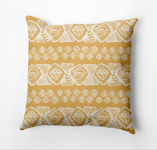 Tribal Geo Pillow, Yellow, 16"x16"