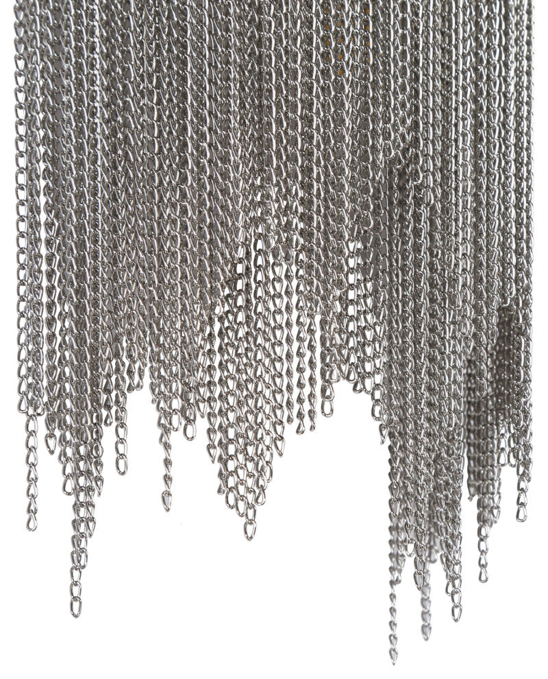 LNC Shoebill 7" Draped Chain Wall Sconces, Brass/Silver
