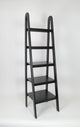 Leaning Ladder Bookcase, Black