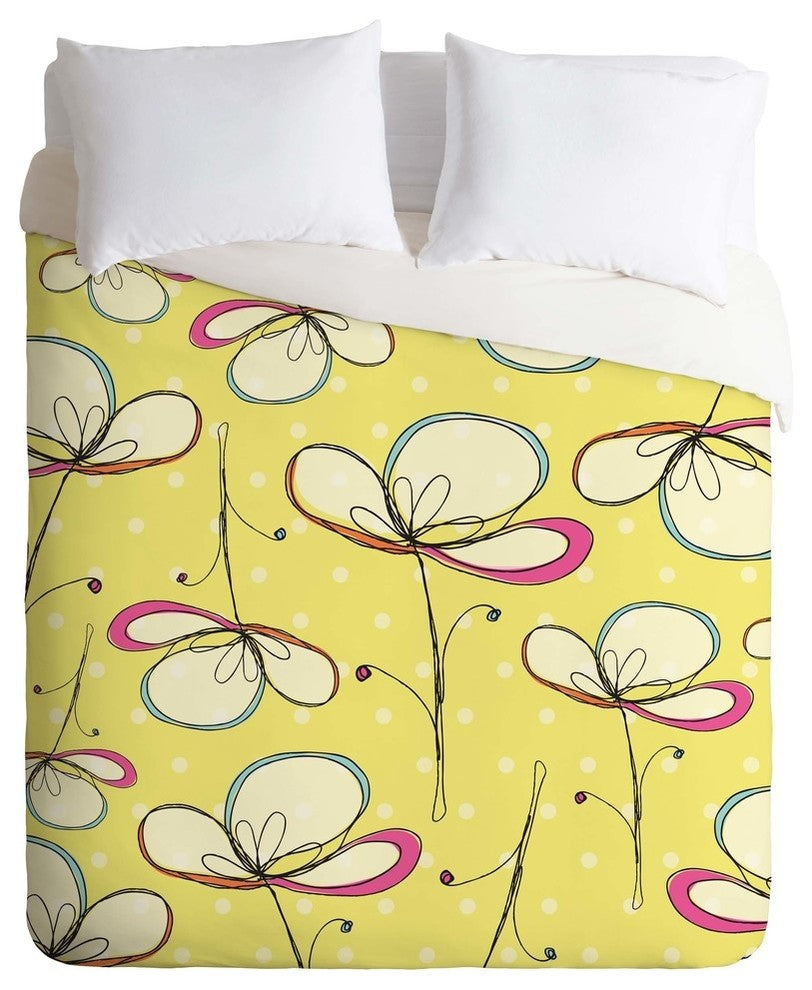 Deny Designs Rachael Taylor Floral Umbrellas Duvet Cover - Lightweight