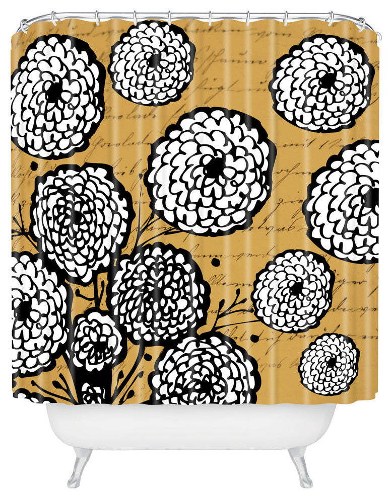 Deny Designs Julia Da Rocha Flowery Letter Shower Curtain