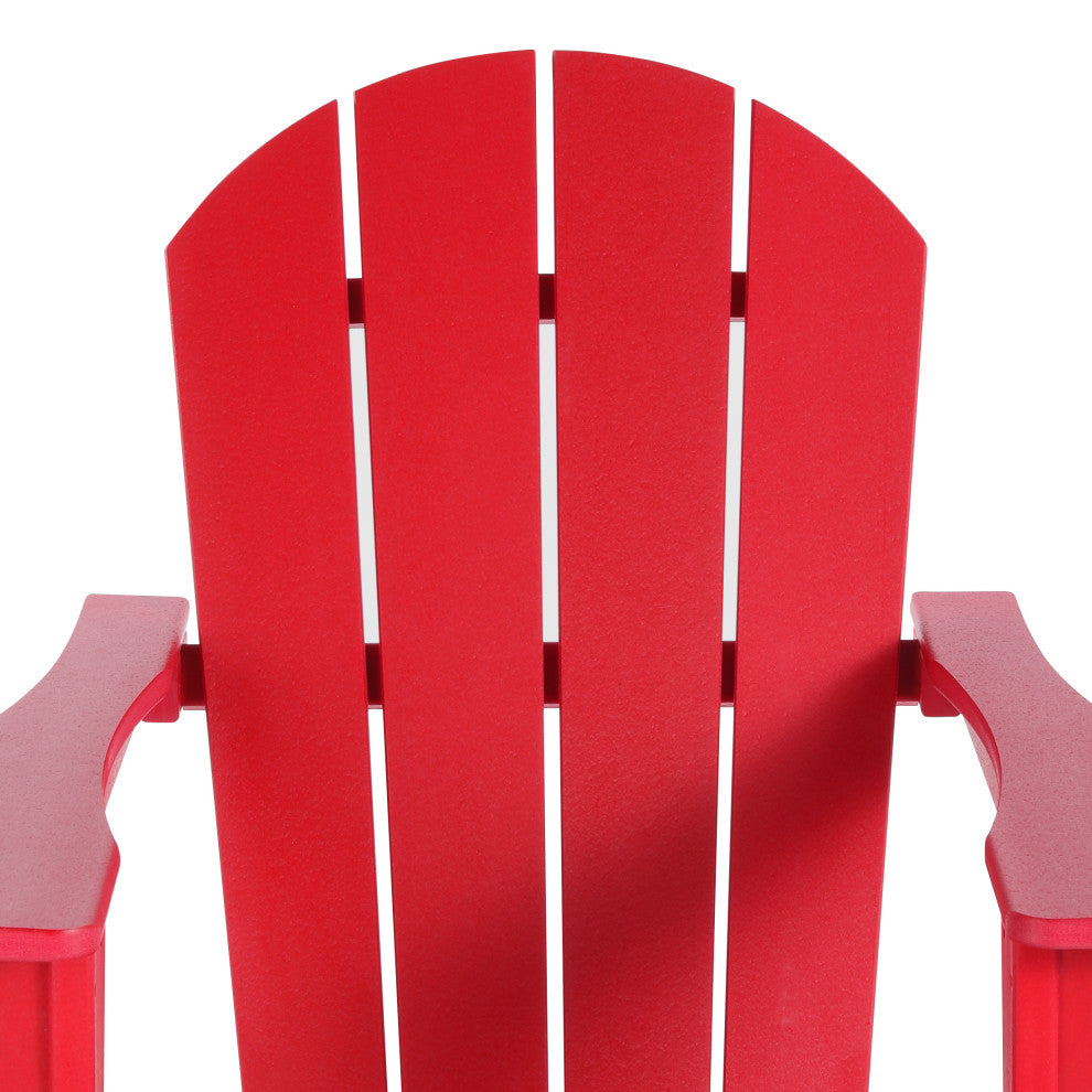 WestinTrends Outdoor Patio Adirondack Rocking Chair Lounger, Porch Rocker, Red