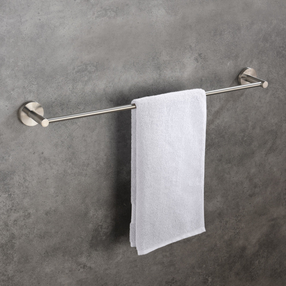 Circular 24" Bathroom Towel Bar KBA1404, Brushed Nickel