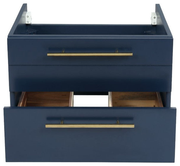 Fresca Lucera Royal Blue Wall Mount Undermount Sink Modern Bathroom Cabinet