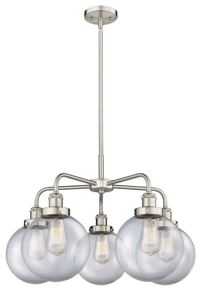 Innovations Whitney 5 26" Chandelier Satin Nickel