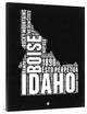 "Idaho Black and White Map" Fine Art Print