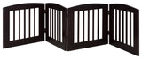 Ruffluv 4-Panel Expansion Pet Gate, Medium 24", Cappuccino