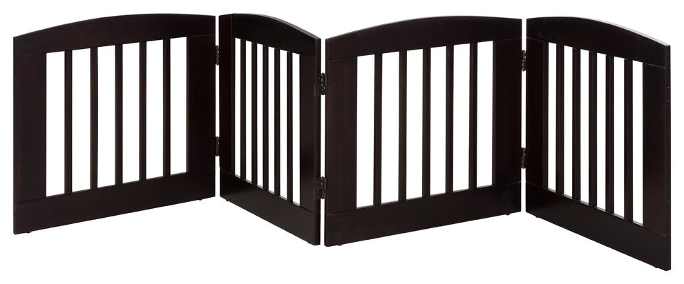 Ruffluv 4-Panel Expansion Pet Gate, Medium 24", Cappuccino