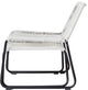 2-Piece Barclay Stacking Lounge Chair and Ottoman Set, White Cord