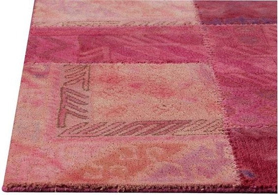 Hand Tufted Light Pink Wool Area Rug