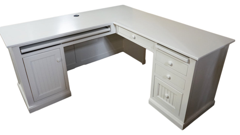 Eagle Furniture Coastal Computer L-Shape Desk, White