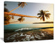 "Andaman Sea Large Coconut Palms" Seashore Canvas Print, 20"x12"