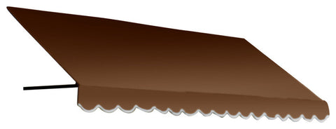 Awntech 4' Dallas Retro Acrylic Fabric Fixed Awning, Brown
