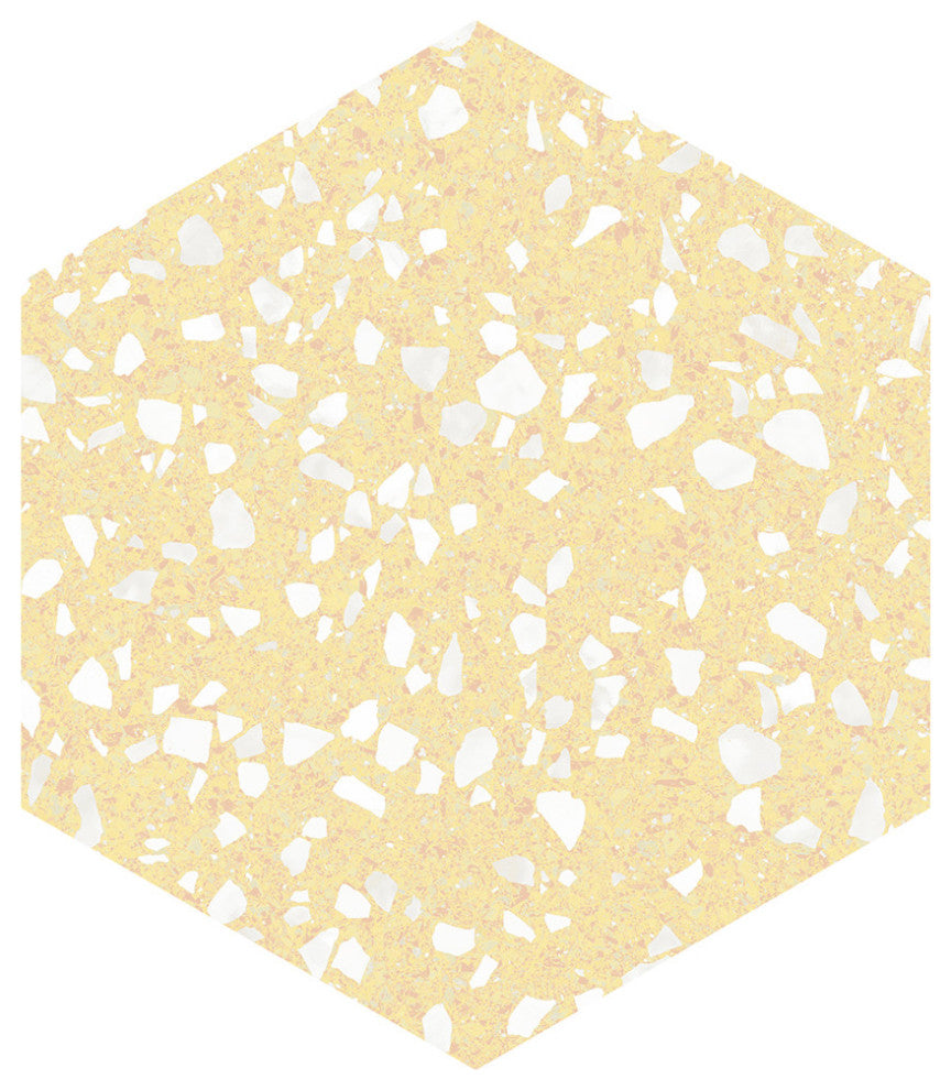 Venice Hex Yellow Porcelain Floor and Wall Tile Sample