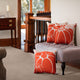 Two Pumpkins Beige Corded Throw Pillow